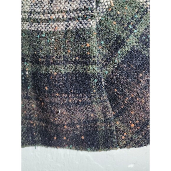 EUC CAbi Womens Size S Tweed Vest Zip Front All Tied Up Wool Blend Green Plaid - Picture 6 of 8